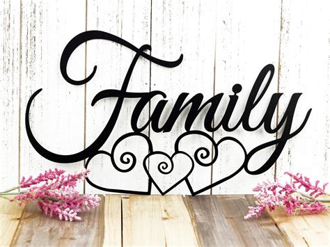 Metal Family Sign Metal Wall Art Metal Signs Hanging Metal - Etsy