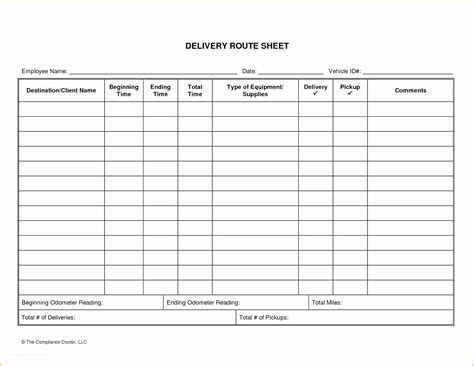 Truck Log Book Template