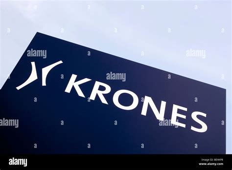 Logo of the Krones AG company on a factory hall in Neutraubling ...