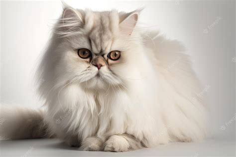 Premium AI Image | Studio images of a Chinchilla Persian kitten