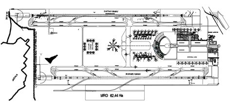 Airport Layout Plan CAD Drawing - Cadbull