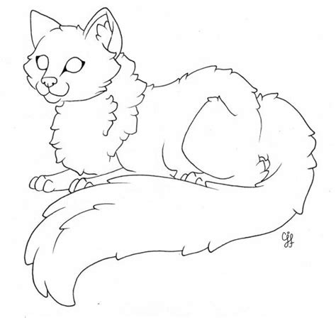 Drawing Fluffy Cat Lineart by CharlotteJade | OurArtCorner