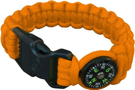 UST Ultimate Survival Paracord Survival Compass Bracelet, Orange (20 ...