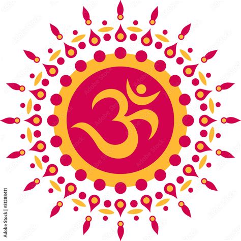 OM Mantra Symbol, Blumen, Aum, Buddhismus Stock Vector | Adobe Stock