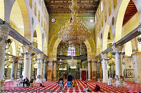 Interior of the al-Aqsa (al Aqsa) Mosque in Jerusalem