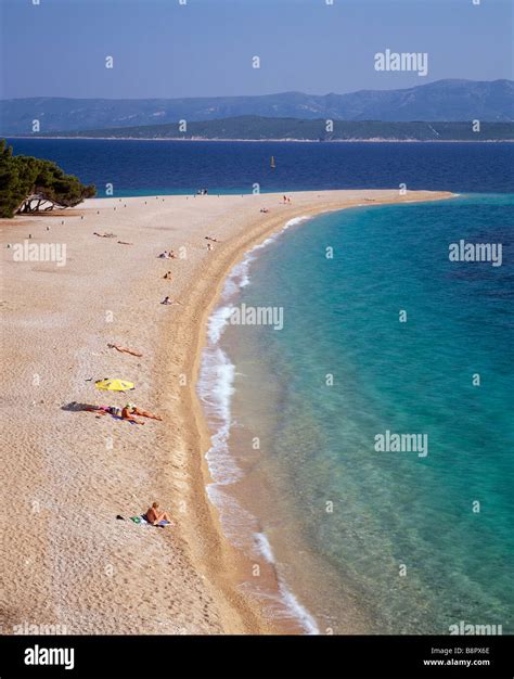 Zlatni Rat beach near Bol, Brac Island, Croatia Stock Photo - Alamy