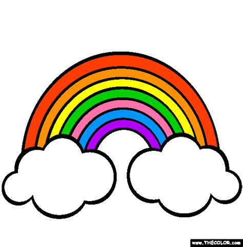 Rainbows Coloring Page | Free Rainbows Online Colo | Rainbow drawing ...