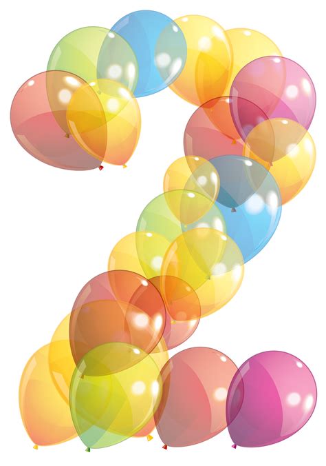 Transparent Two Number of Balloons PNG Clipart Image | Gallery ...