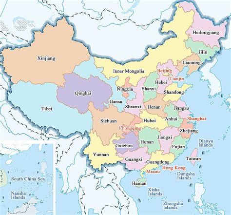 Map of China: Provinces and Cities