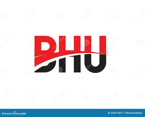 BHU Letter Initial Logo Design Vector Illustration Stock Vector ...