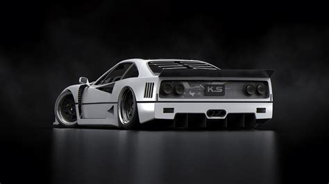 Ferrari F40 in White (Khyzyl Saleem) [3840x2160] : wallpapers