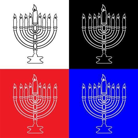 Hanukkah candles drawing vector for websites, printing and others ...