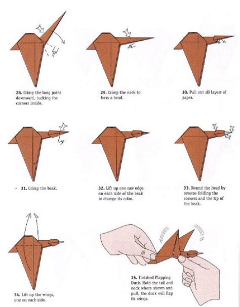 moving origami swan Duck flapping wings – Easy Origami fo Beginer