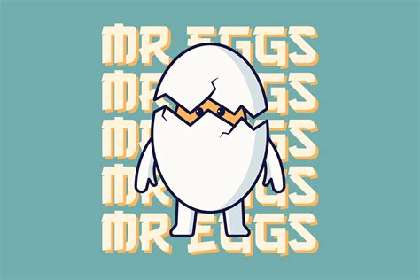 Cute Cartoon Broken Egg Mascot Design Graphic by Ozan ID · Creative Fabrica