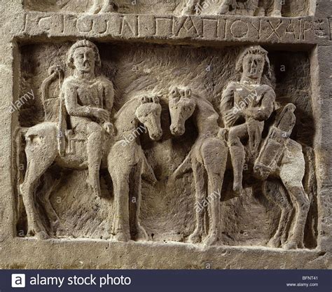 Stock Photo - Limestone funerary stele of Cimmerian soldier from Kerc ...