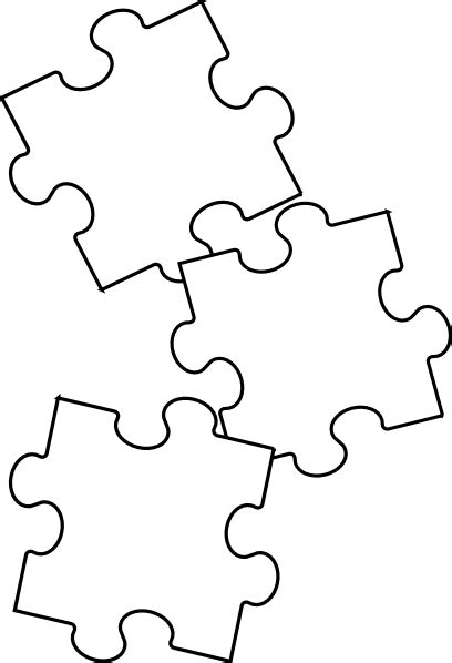 Elegant Puzzle Piece Clip Art