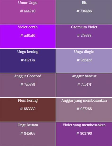 warna ungu merupakan perpaduan dari warna - Rachel Buckland