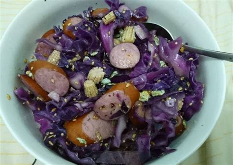 Easy stir fry purple cabbage Recipe by Ashari - Cookpad