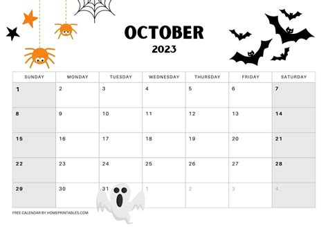 October 2023 Calendar