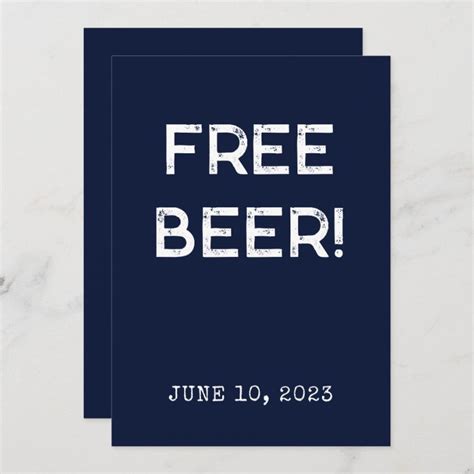 Funny Free Beer 2023 Graduation Party Invitation | Zazzle