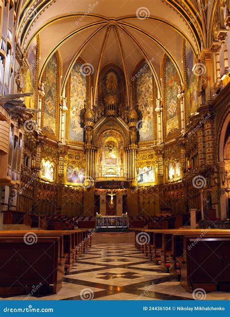 Gothic Church Interior In Spain. Editorial Stock Image - Image: 24436104