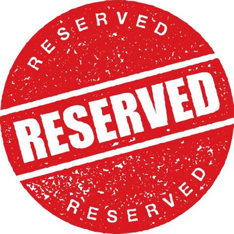 Royalty Free Reserved Sign Clip Art, Vector Images & Illustrations - iStock