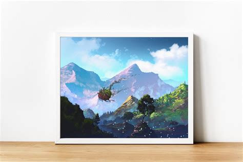 GHIBLI Howl's Moving Castle Canvas Art Wall Art Anime Manga Colourful ...