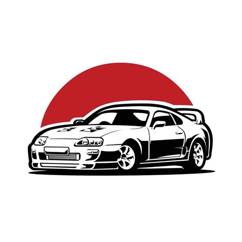 Japanese Exotic Sport Car. JDM Car Logo Sticker Emblem Vector Isolated ...