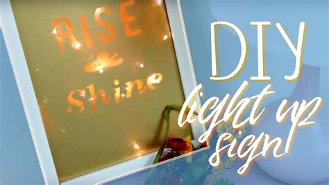 DIY Light-Up Sign | Affordable & Hipster Decor - YouTube