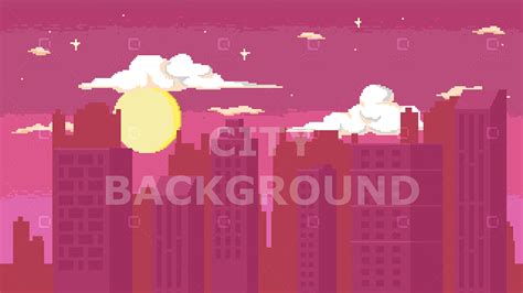 2D Pixel Art City Backgrounds Pack