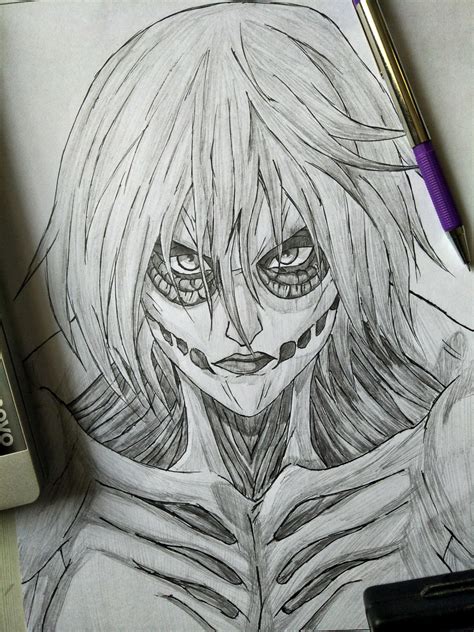 Attack On Titan Annie Titan Form Drawing