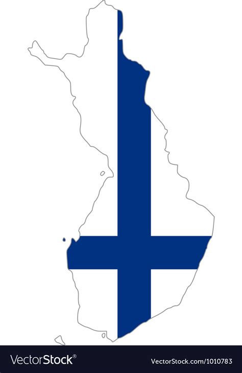 Map and flag of finland Royalty Free Vector Image