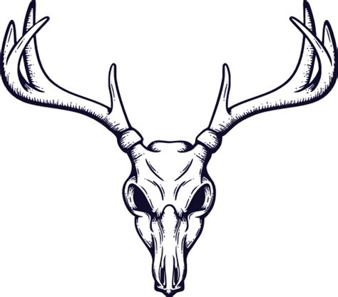 deer skull, clipart image - free svg file for members - SVG Heart