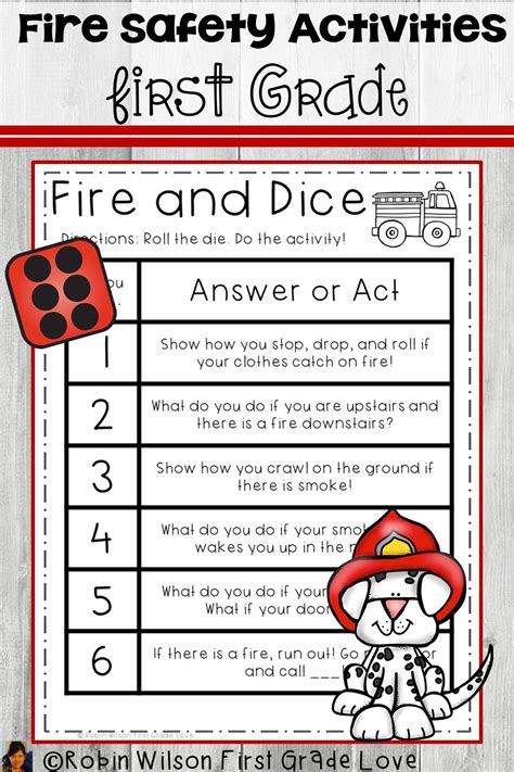 Fire Safety Worksheets For Elementary Students