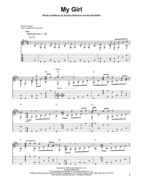 My Girl by The Temptations - Solo Guitar - Guitar Instructor