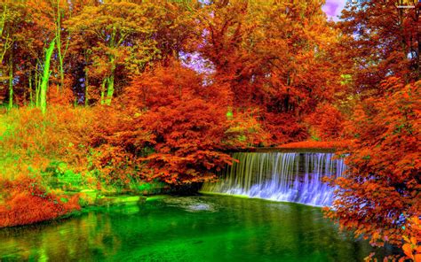 Waterfall In Autumn Wallpapers - Wallpaper Cave