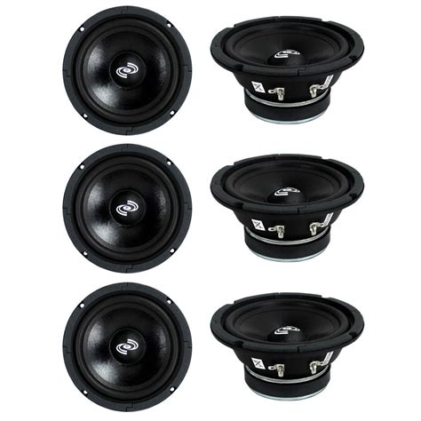 6) Pyle PDMR6 MidRange 6.5" 1800W Car Mid Bass Mid Range Woofers Audio ...