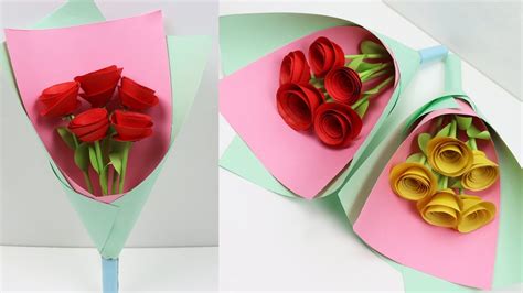 How To Make Paper Flowers Rose Bouquet | Best Flower Site