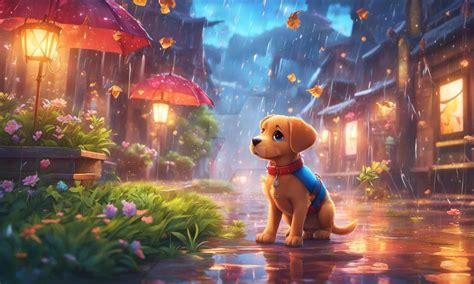 Dog with umbrella wallpaper digital by xRebelYellx on DeviantArt