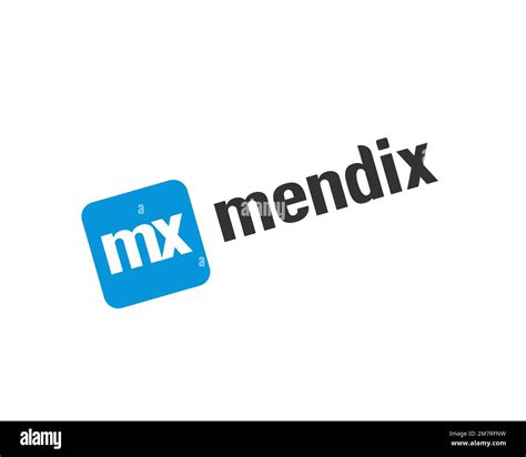 Mendix, rotated logo, white background Stock Photo - Alamy