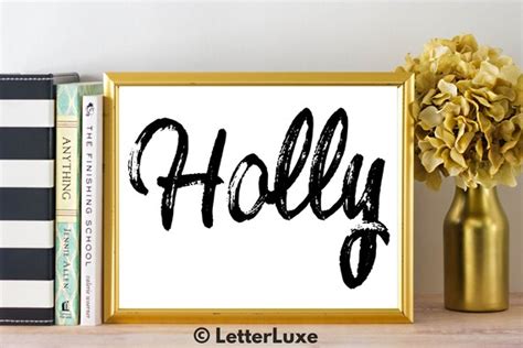 Holly Name Art Printable Gallery Wall Living Room | Etsy