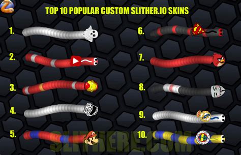 Top 10 Slither.io Custom Skins in June