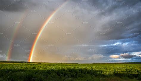 rainbow after the rain | Nature Stock Photos ~ Creative Market