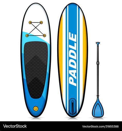 Stand up paddle drawing Royalty Free Vector Image