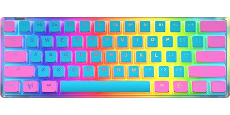 Clix's New Pro Model Cotton Candy Blue Keyboard - Transparent Case ...