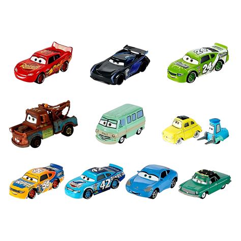 Buy Disney Pixar Cars Die-Cast Mini Racers 10-Pack Vehicles, Miniature ...