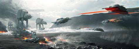 ArtStation - Star Wars Concept Art - AT AT Walkers with a little ...