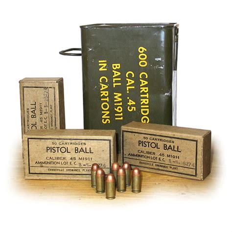 600 rds. U.S. WWII - era .45 ACP Ammo - 74689, .45 ACP Ammo at ...