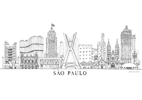 São Paulo Skyline - Laura Barrichello art - Drawings & Illustration ...