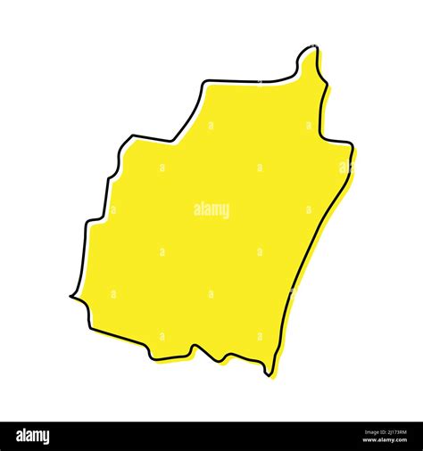 Simple outline map of Manipur is a state of India. Stylized minimal ...